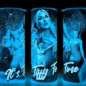 Glow in the Dark Tiffany Stratton It's Tiffy Time Wrestling Cup Mug Tumbler 20oz